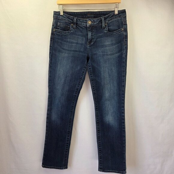 Kut From The Kloth Straight Leg Dark Wash Jeans Size 6 Short - Picture 1 of 12